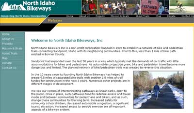 North Idaho Bikeways Web site
