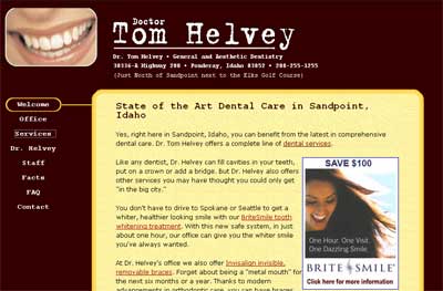 Tom Helvey, DDS Web site