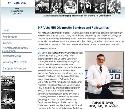 MR Vets Web site