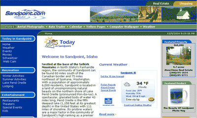 Sandpoint.com circa 2005/2006