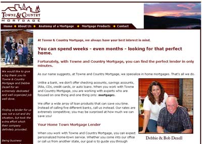 Town and Country Mortgage Web site