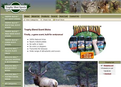 Trophy Shot Sports Web site